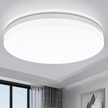 Airand 5000K LED Ceiling Light Flush Mount 18W 1650LM Round LED Ceiling Lamp for Kitchen, Bedroom, Bathroom, Hallway, Stairwell, 9.5'', Waterproof IP44, 80Ra, 150W Equivalent (Daylight White)