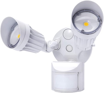 JJC LED Security Lights ,Motion Sensor Flood Light Outdoor Fixture,2000LM 20W(120W Equiv.),IP65 Waterproof,5000K Daylight White ETL Listed Outdoor Lighting White