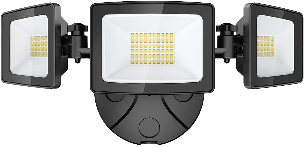 Onforu 50W LED Security Light, 5000LM Super Bright Outdoor Flood Light Fixture with 3 Adjustable Heads