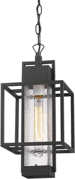 Osimir Outdoor Pendant Light Fixture, 1 Light Exterior Hanging Lantern Porch Light