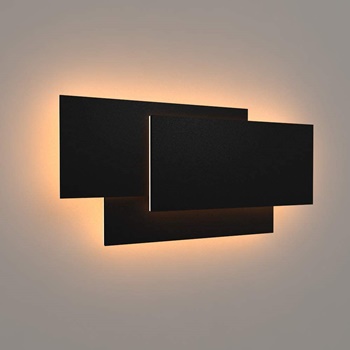 Ralbay 15.75 36W LED Modern Wall Sconce Indoor Matte Black Wall Mount Light for Living Room Bedroom Staircase Hallway Warm White 3000K