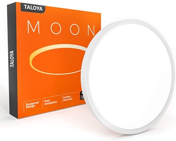 Taloya Flush Mount 12 Inch Ceiling Light (Milk White Shell), 20W Surface Mount LED Light Fixture for Bedroom Kitchen,3 Color Temperatures in