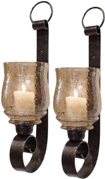 Uttermost Joselyn Small Wall Sconces 6 x 6 x 18 (Set of 2), Bronze